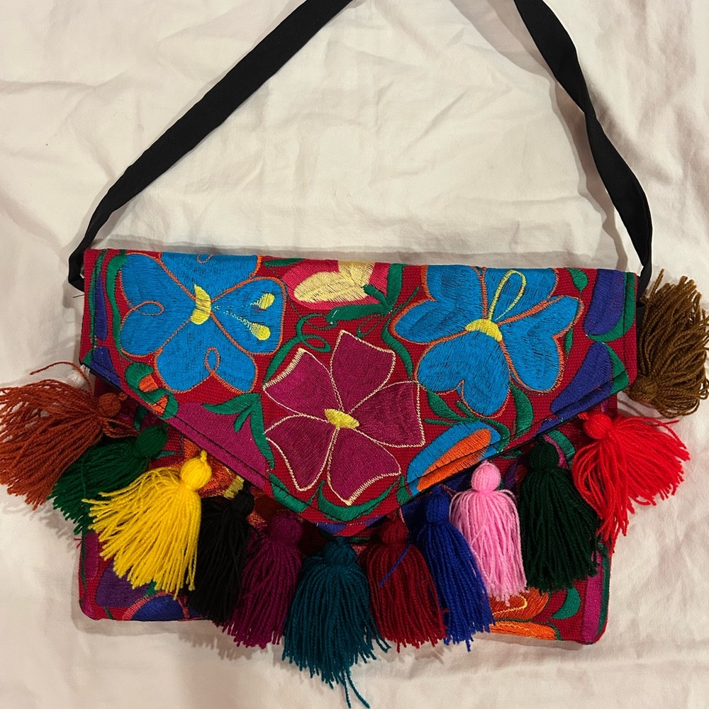 Authentic handmade Mexican Embroidered purse